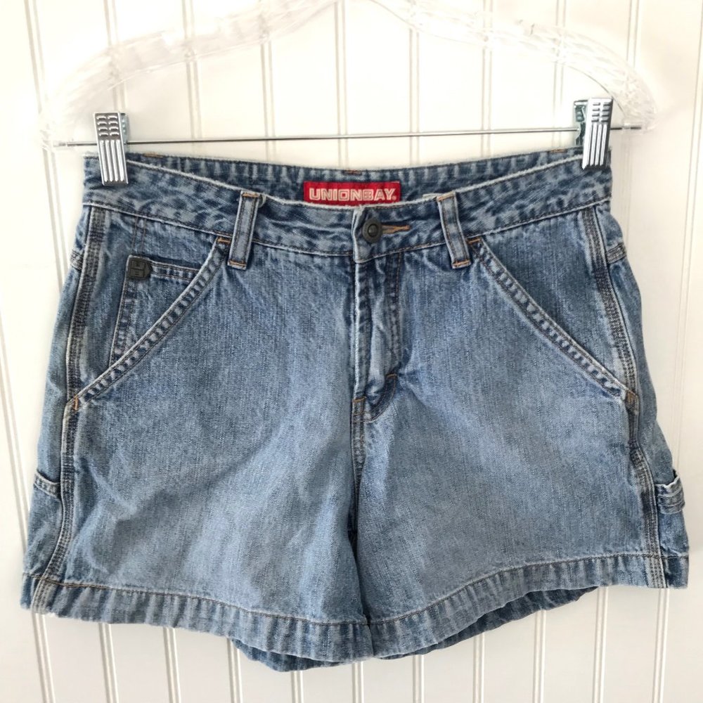 VINTAGE Carpenter Light Wash Jean Shorts 28